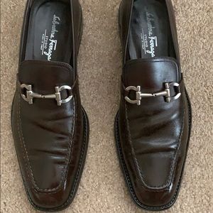 Salvatore Ferragamo used Brown horsebit loafers 9D